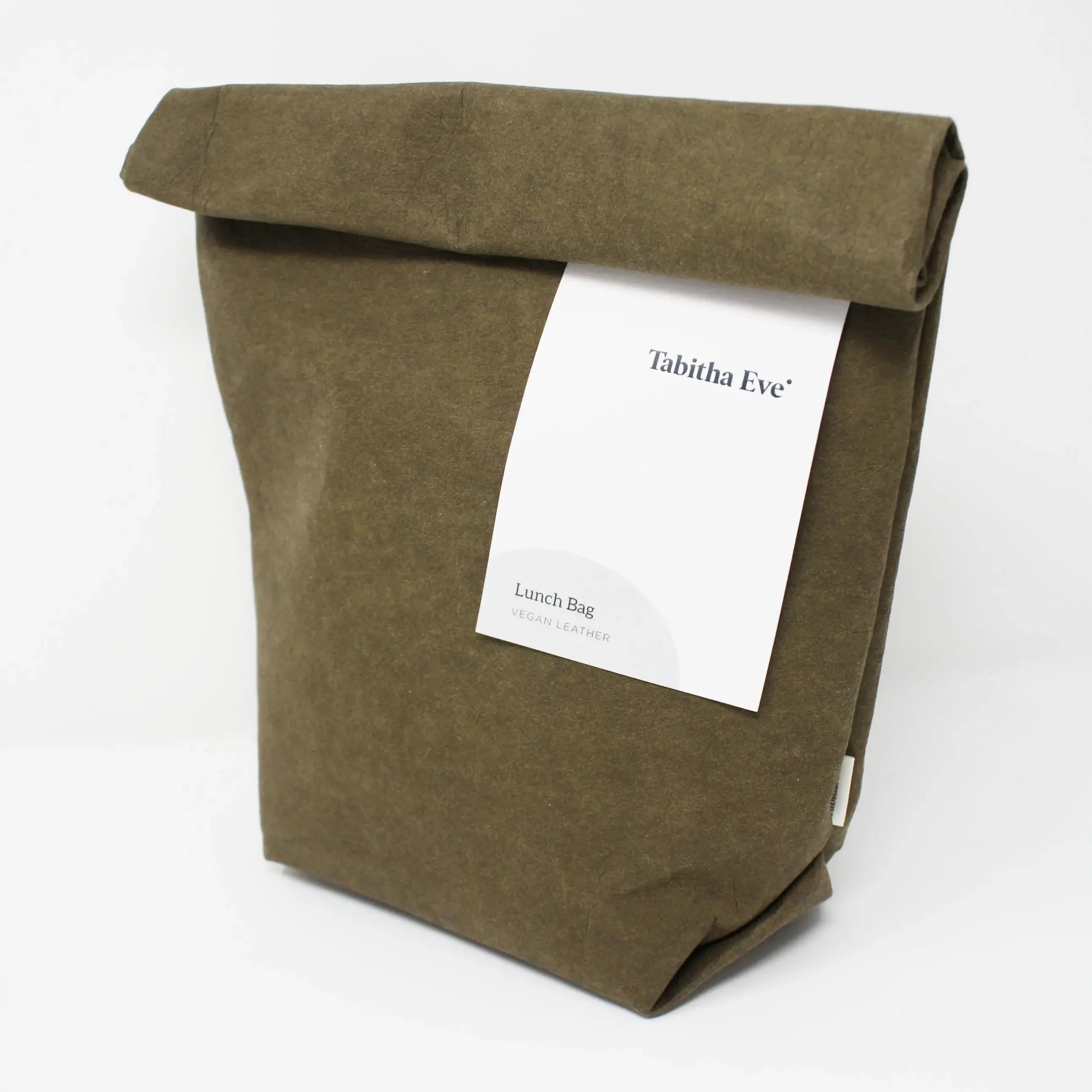Vegan leather lunch bag bark