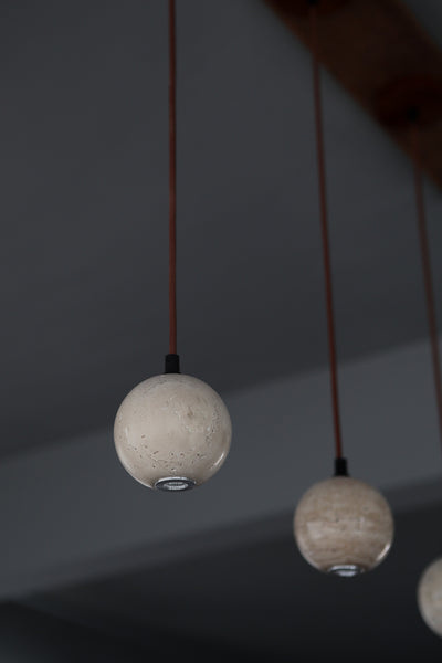 Travertine Sphere Light