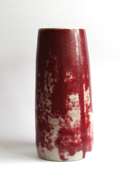 Ruby Whirl Vase