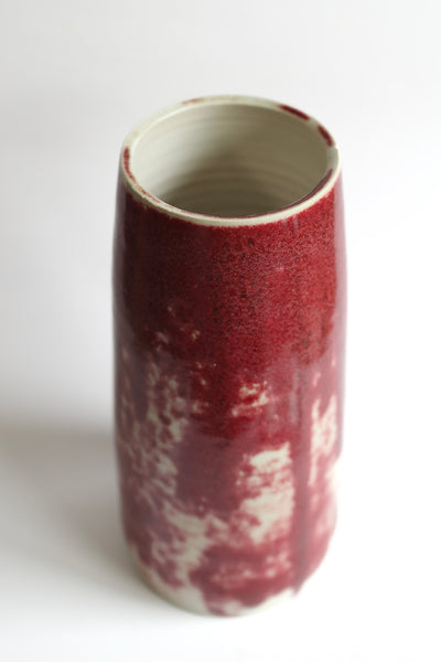 Ruby Whirl Vase