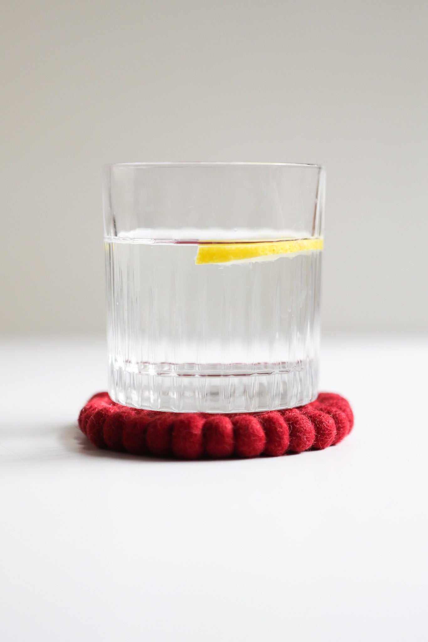 Woven coaster - red - set of 4