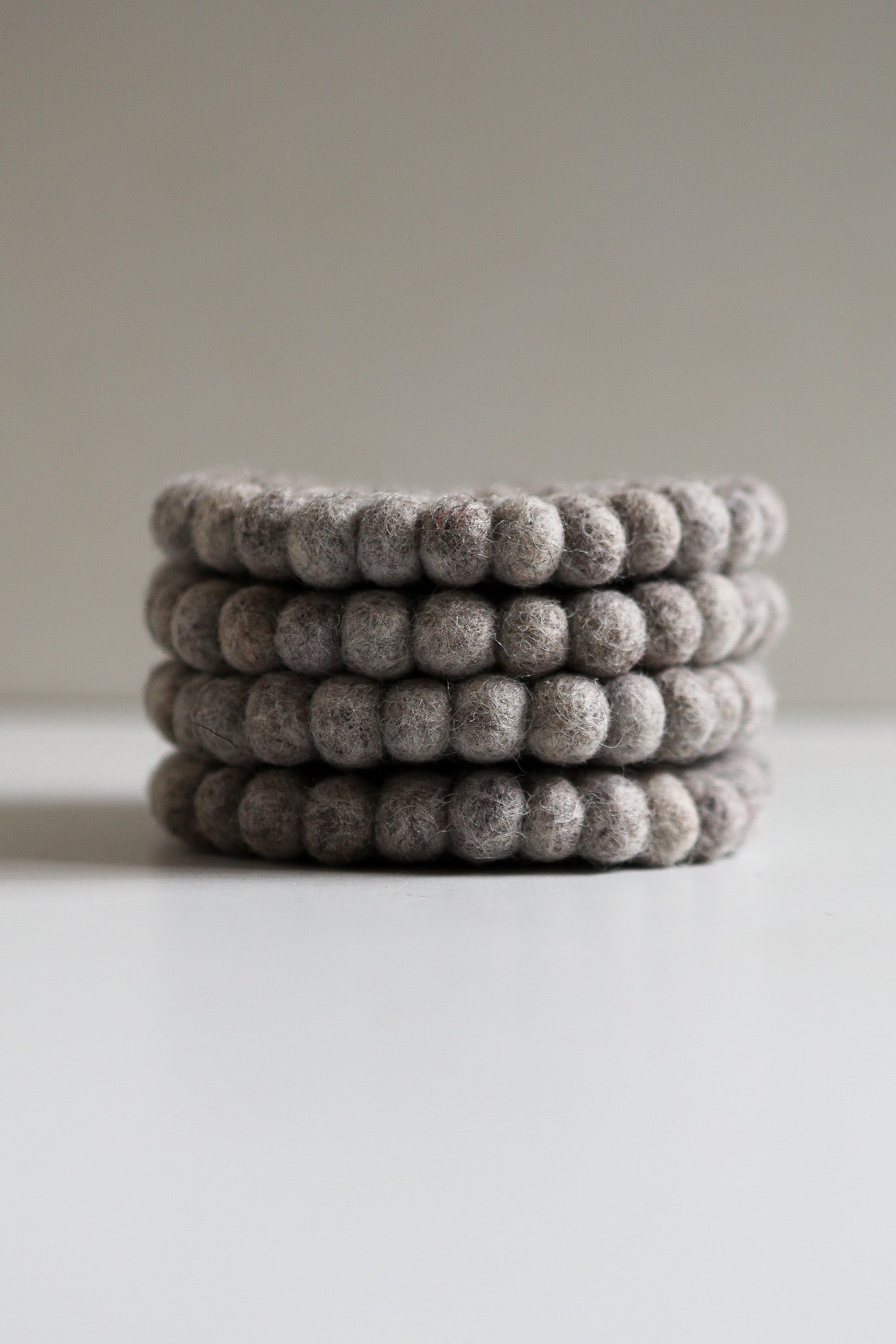 Woven coaster - grey - set of 4