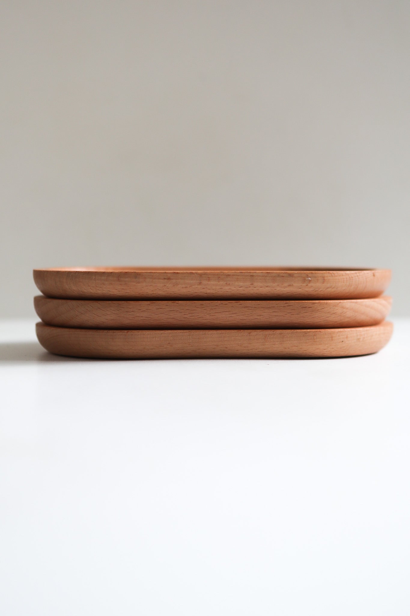 Oval wood tray