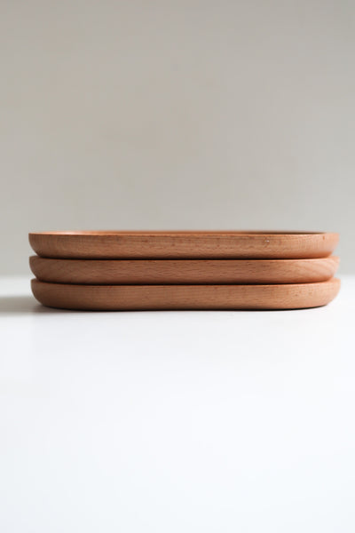 Oval wood tray