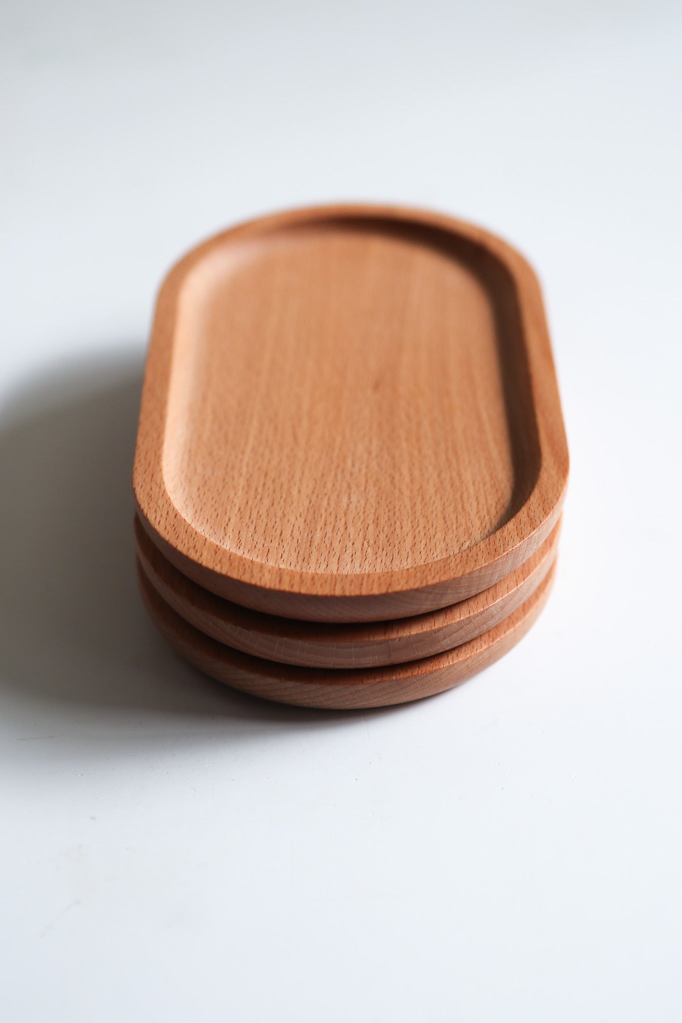 Oval wood tray