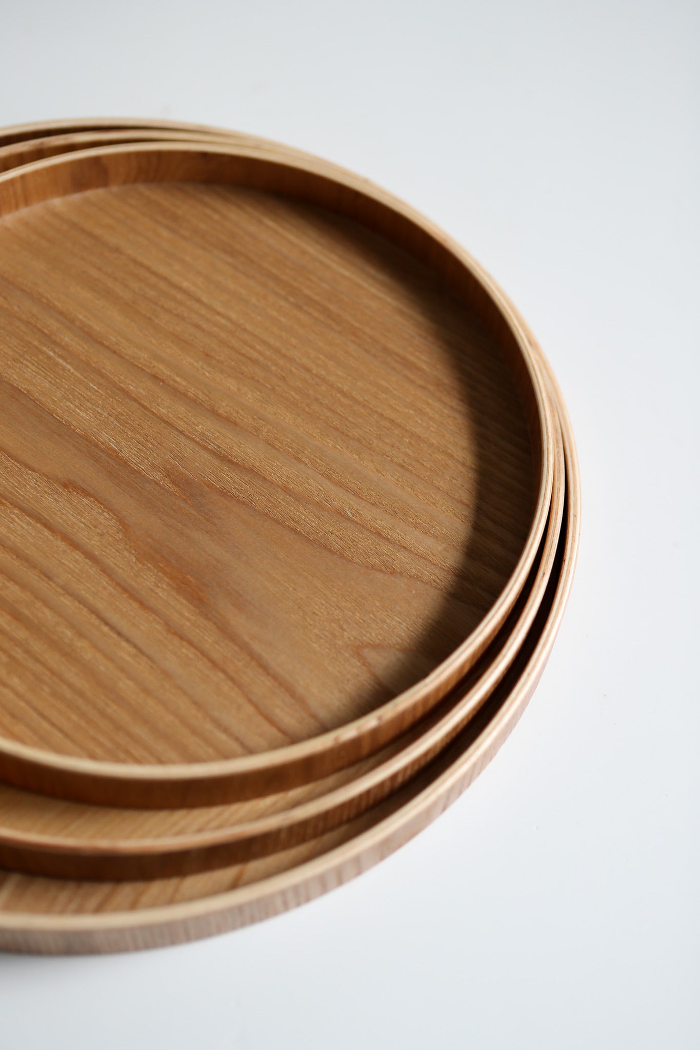 Round wooden platter