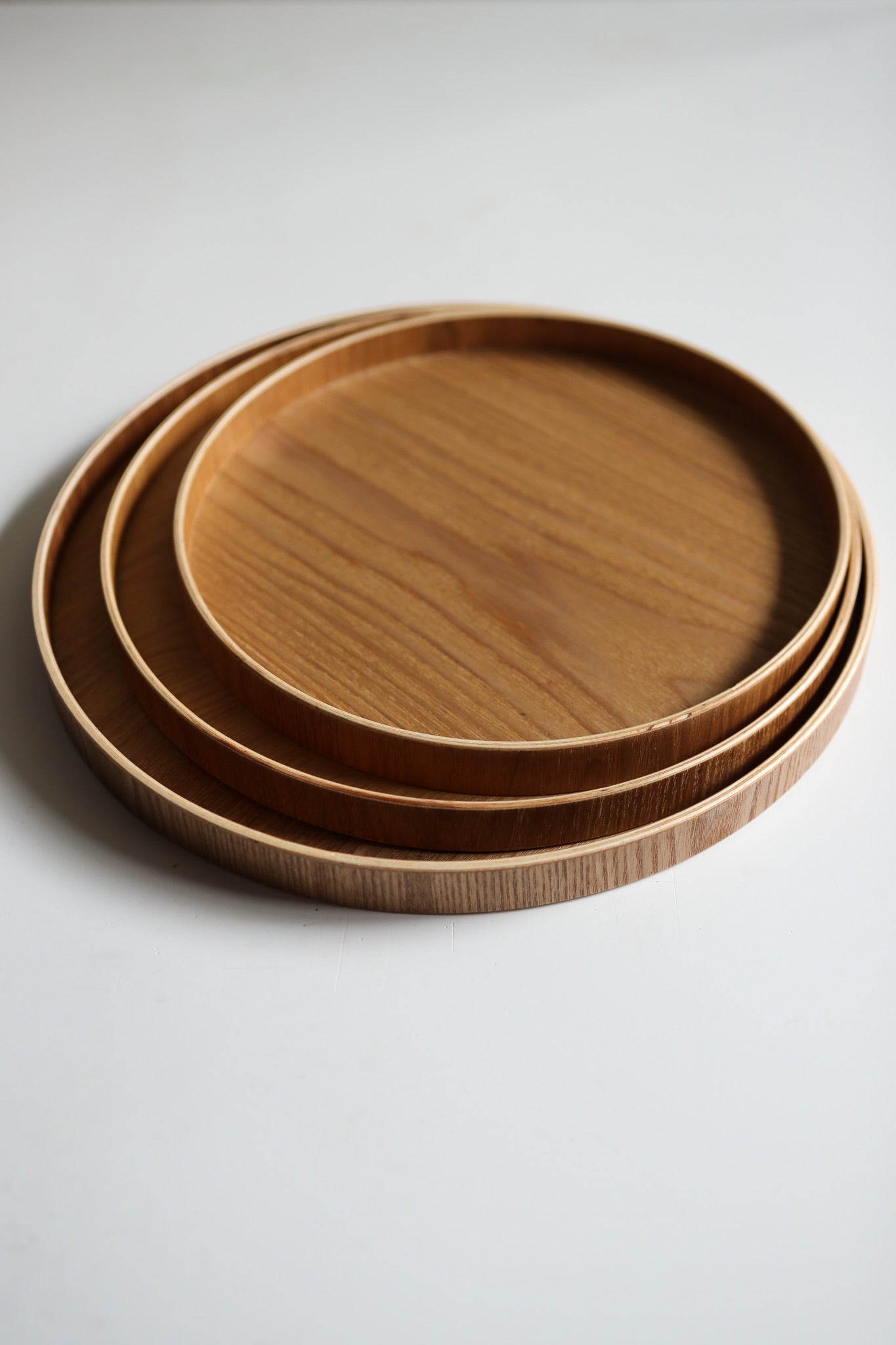 Round wooden platter