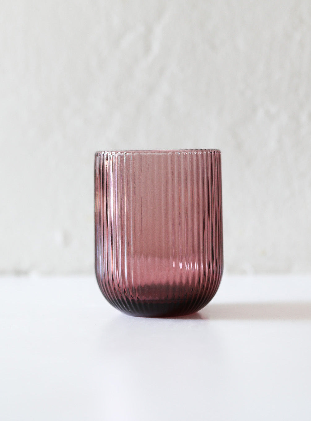 Striped glass cup