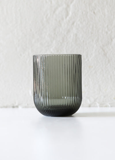 Striped glass cup