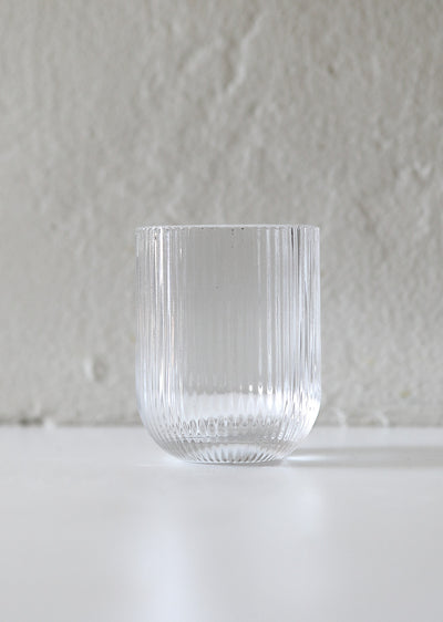 Striped glass cup