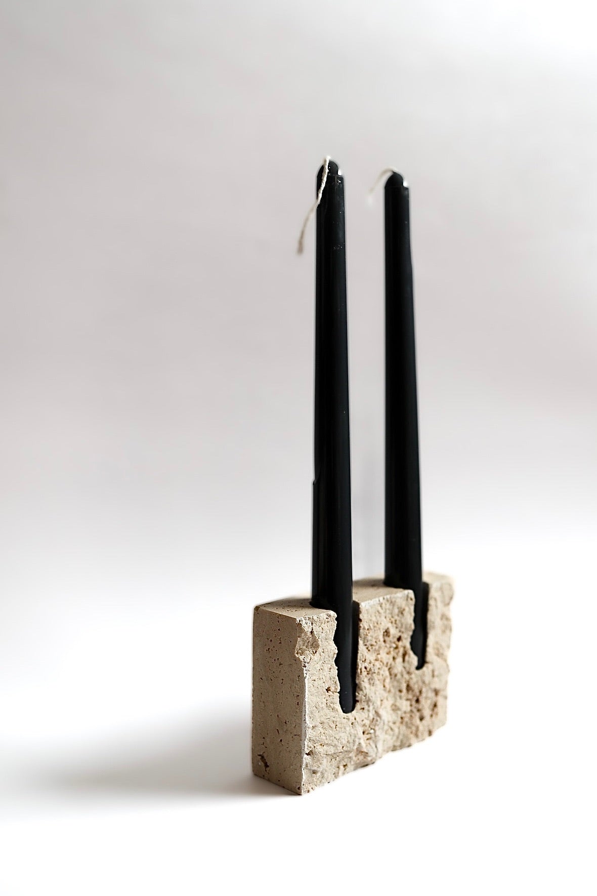 Travertine Candle Holder