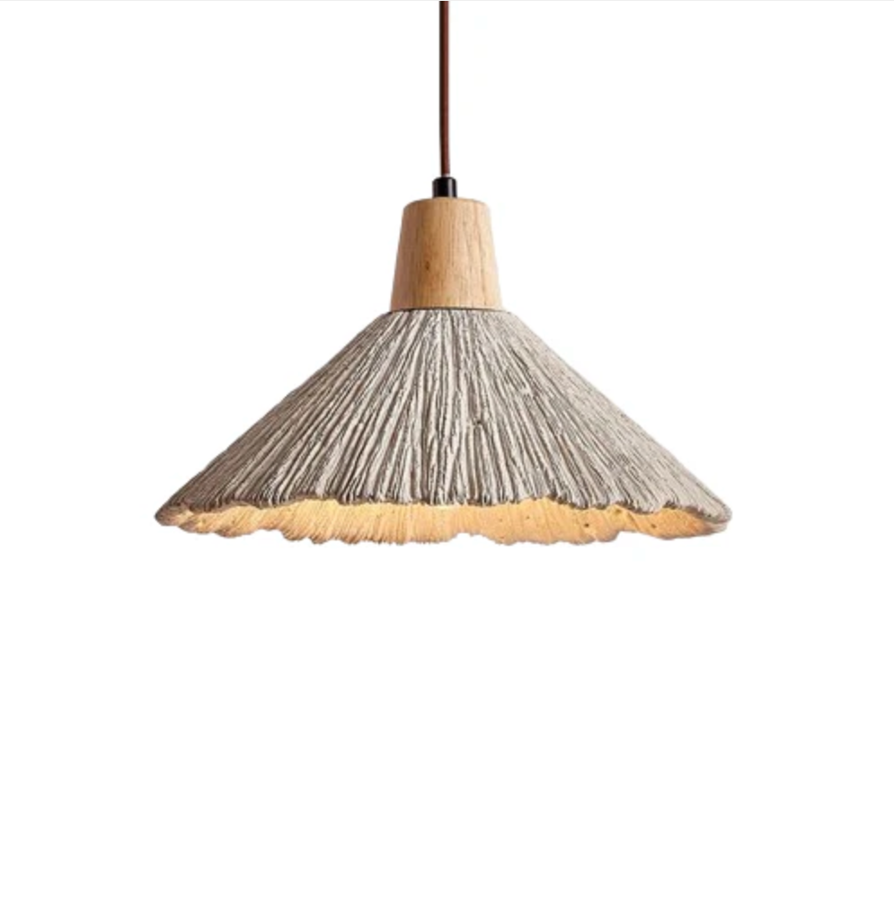 Stone & Wood Pendant Light