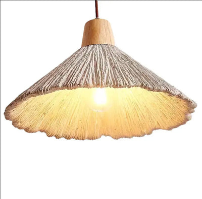 Stone & Wood Pendant Light