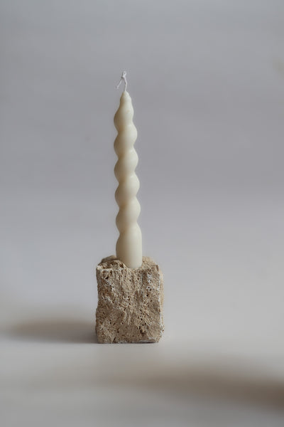 Travertine Candle Holder