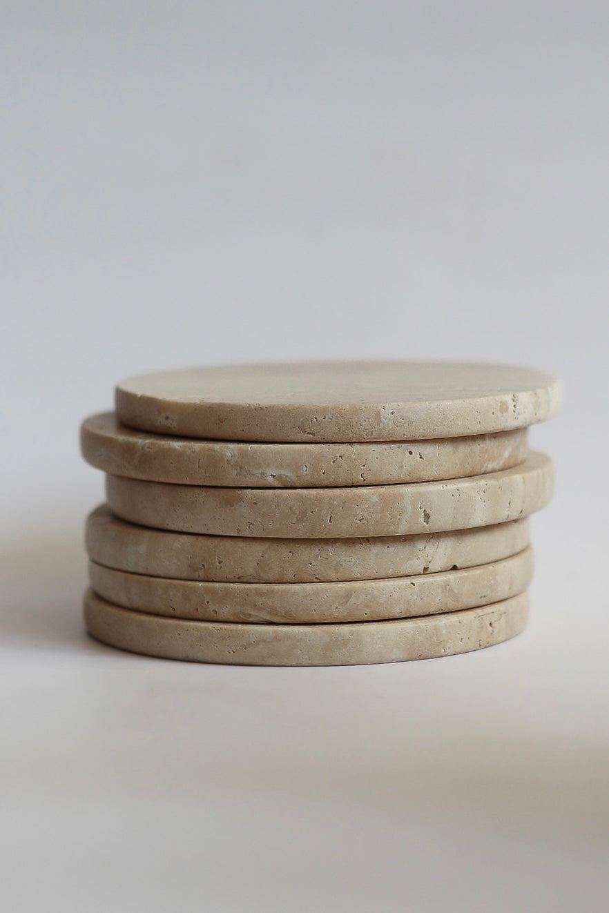 Travertine Coasters