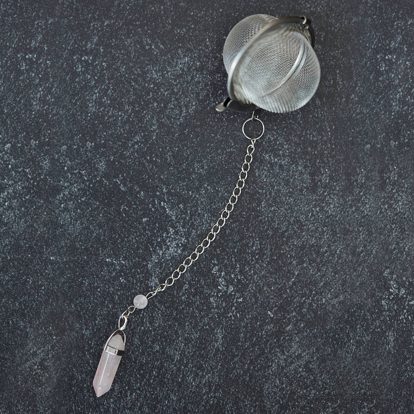 Rose quartz tea infuser