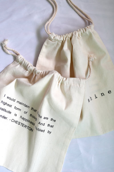 Shine linen pouches