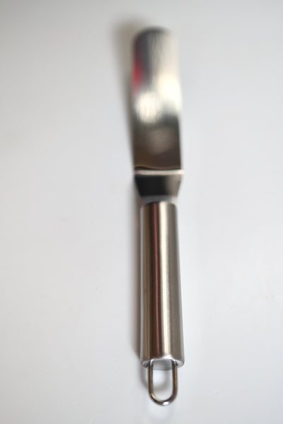 Stainless steel curved spatula