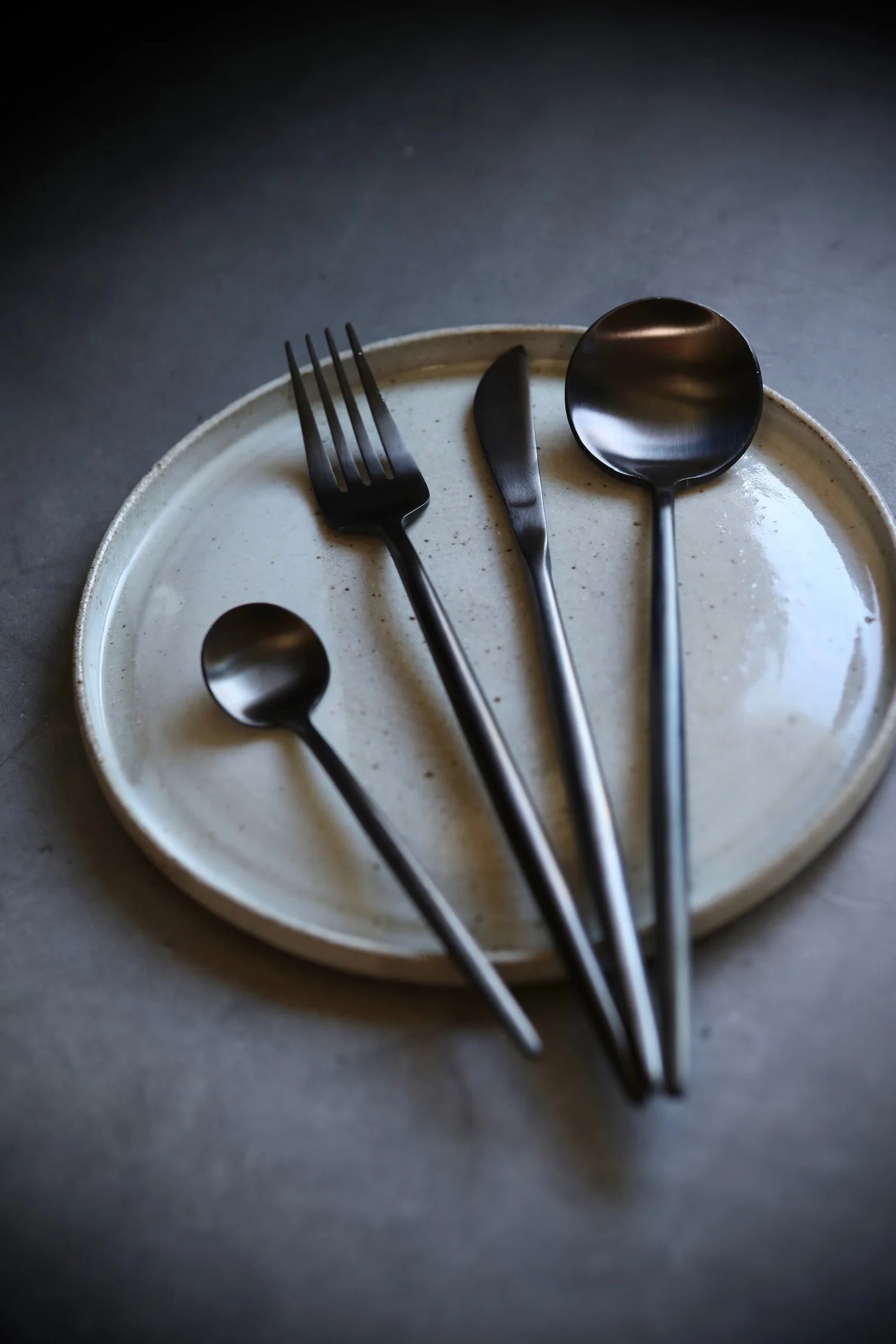 Matte black flatware