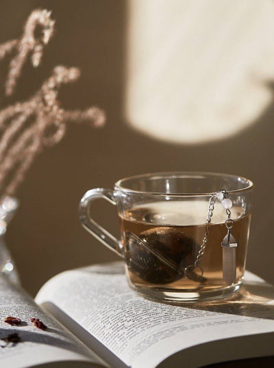 Rose quartz tea infuser