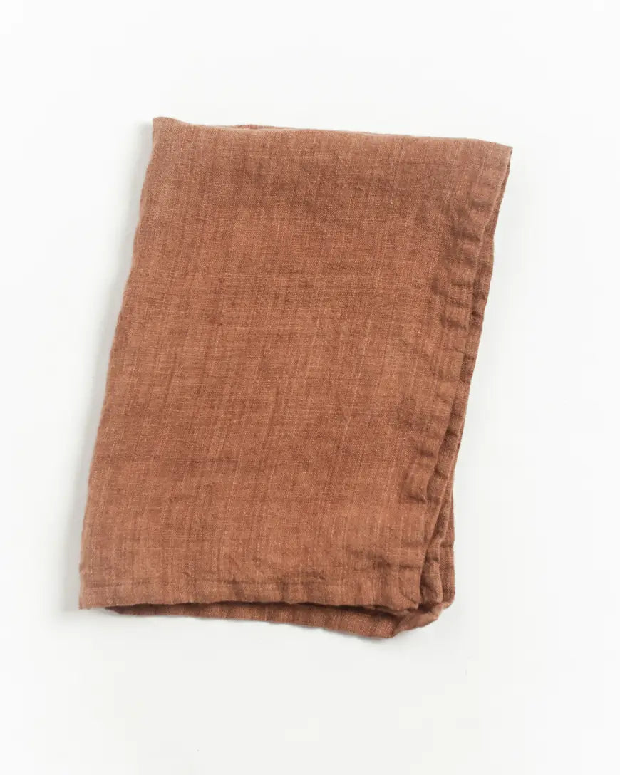 Linen towel - terra cotta