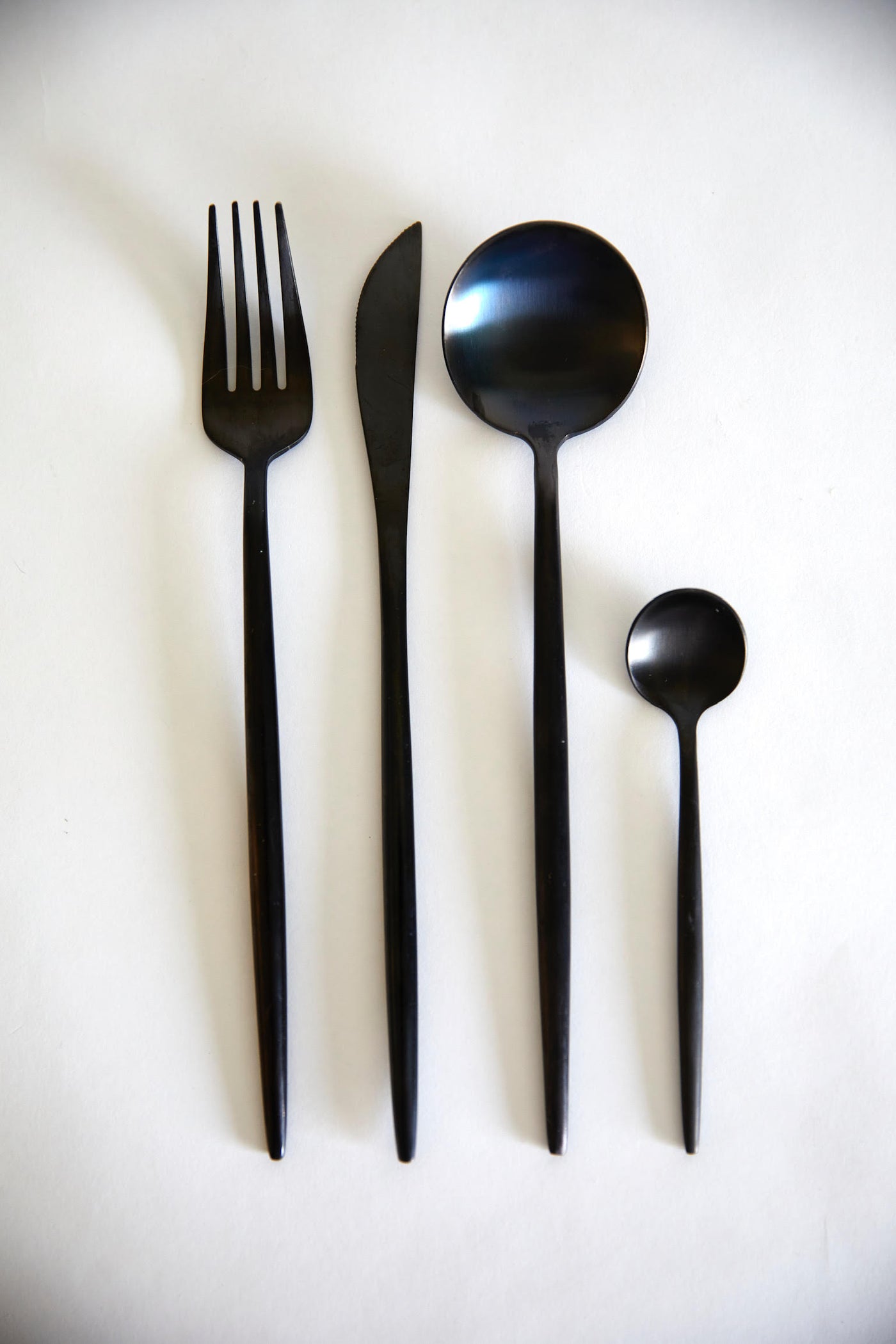 Matte black flatware