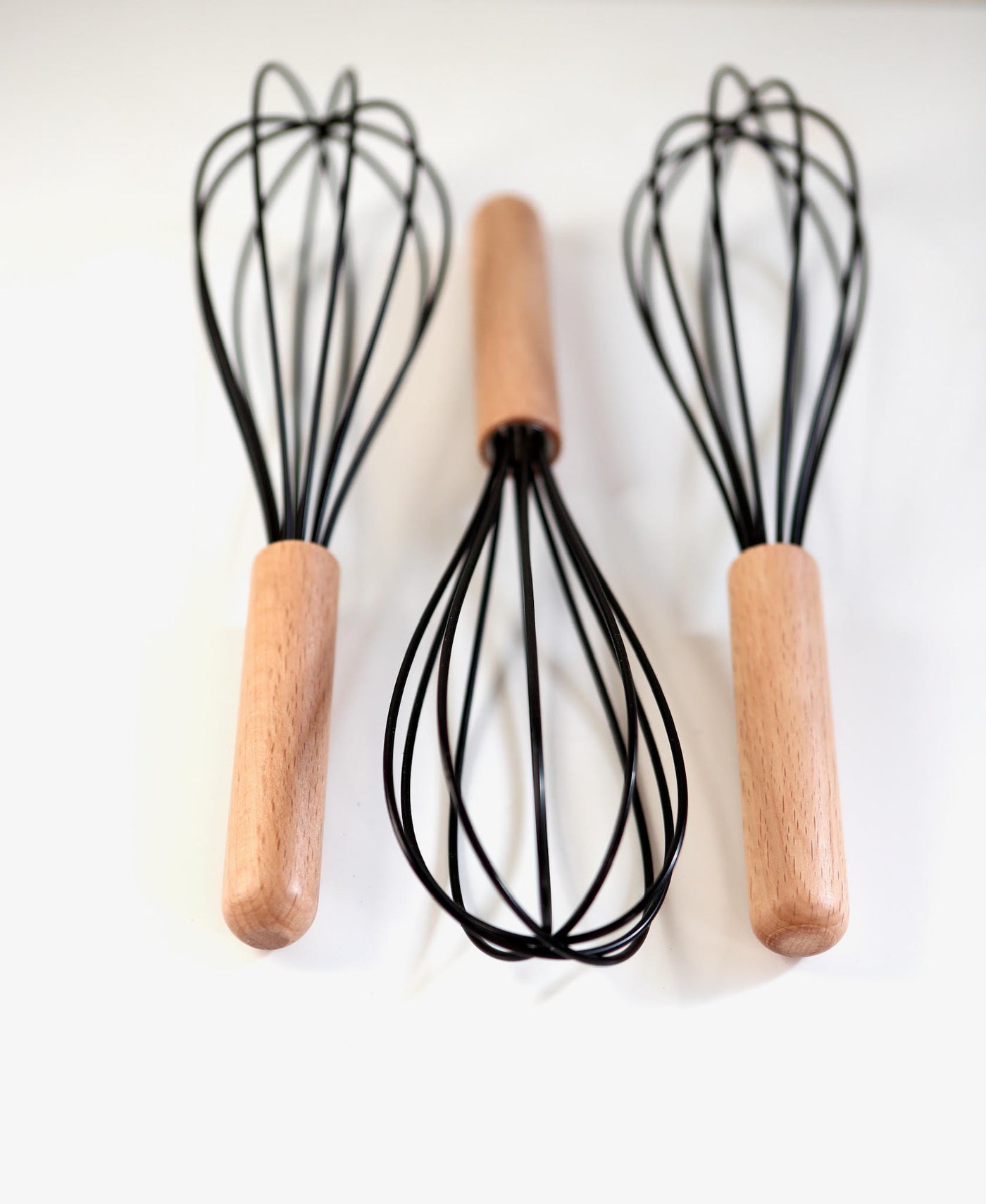 Wood and silicone whisk