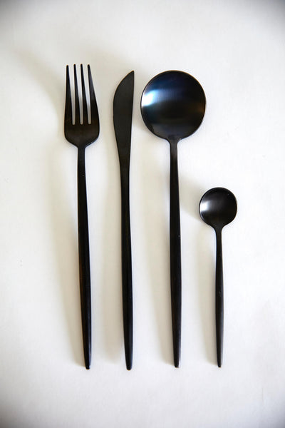 Matte black flatware