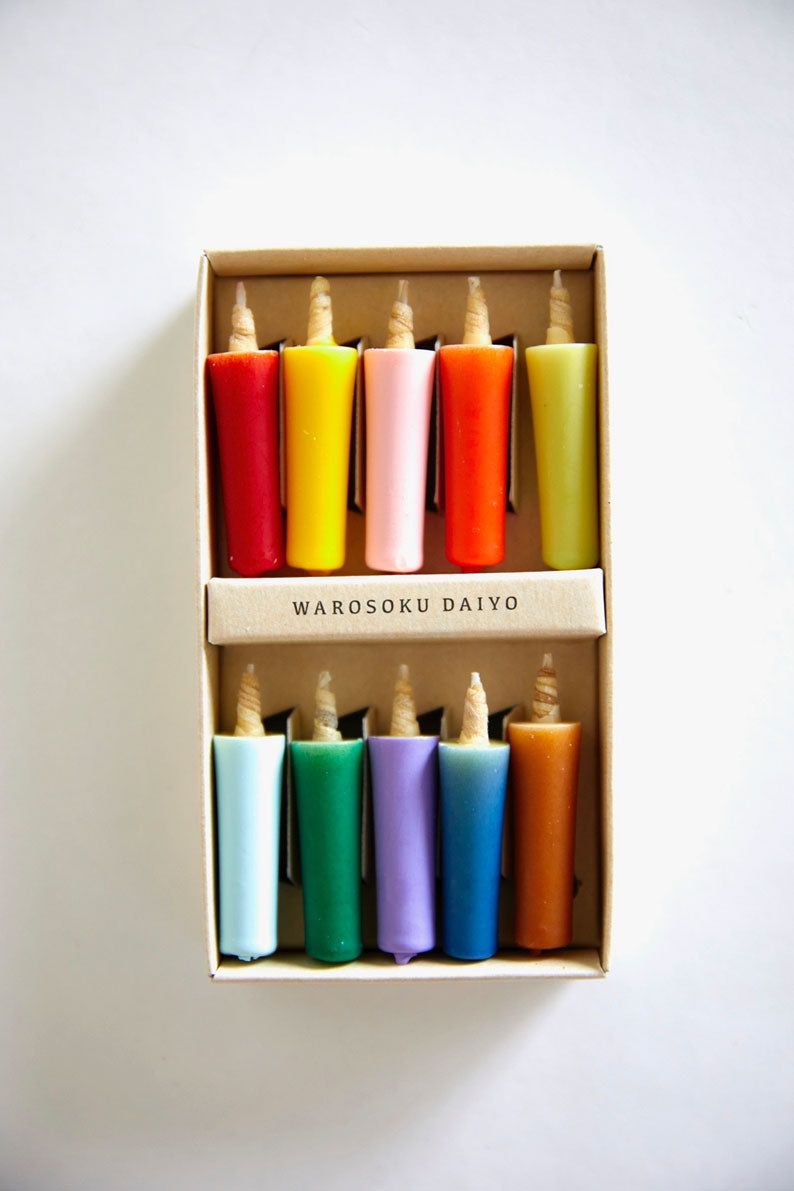 Meditation rice wax candles