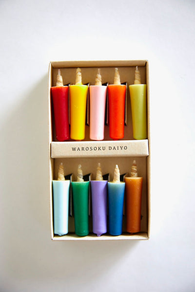 Meditation rice wax candles