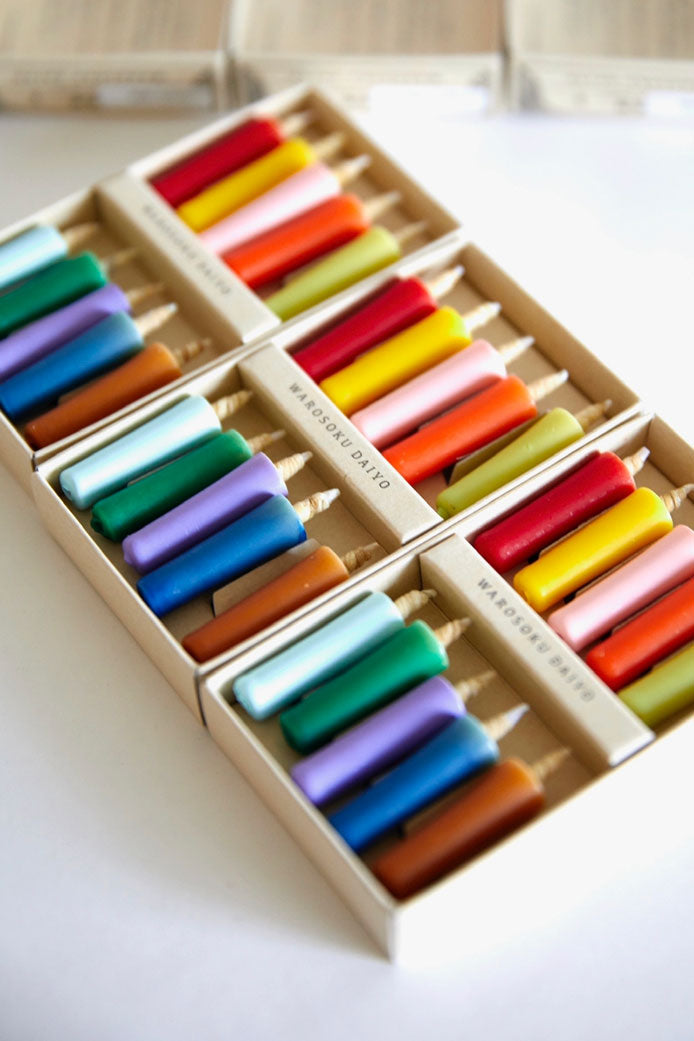 Meditation rice wax candles